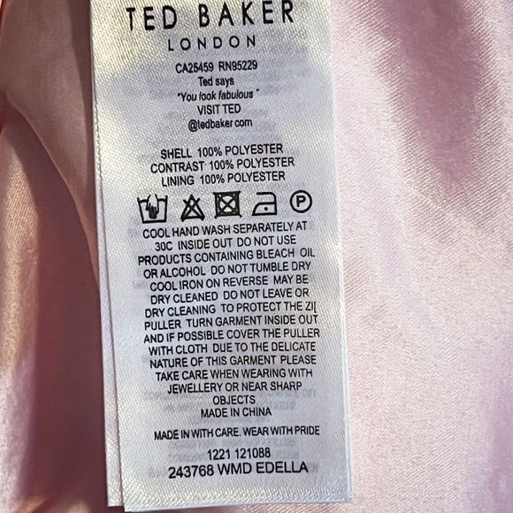 Ted Baker Women's Size 1 Surplice V-Neck Nello Mini Lace Dress Pastel Rose Pink - Picture 7 of 11